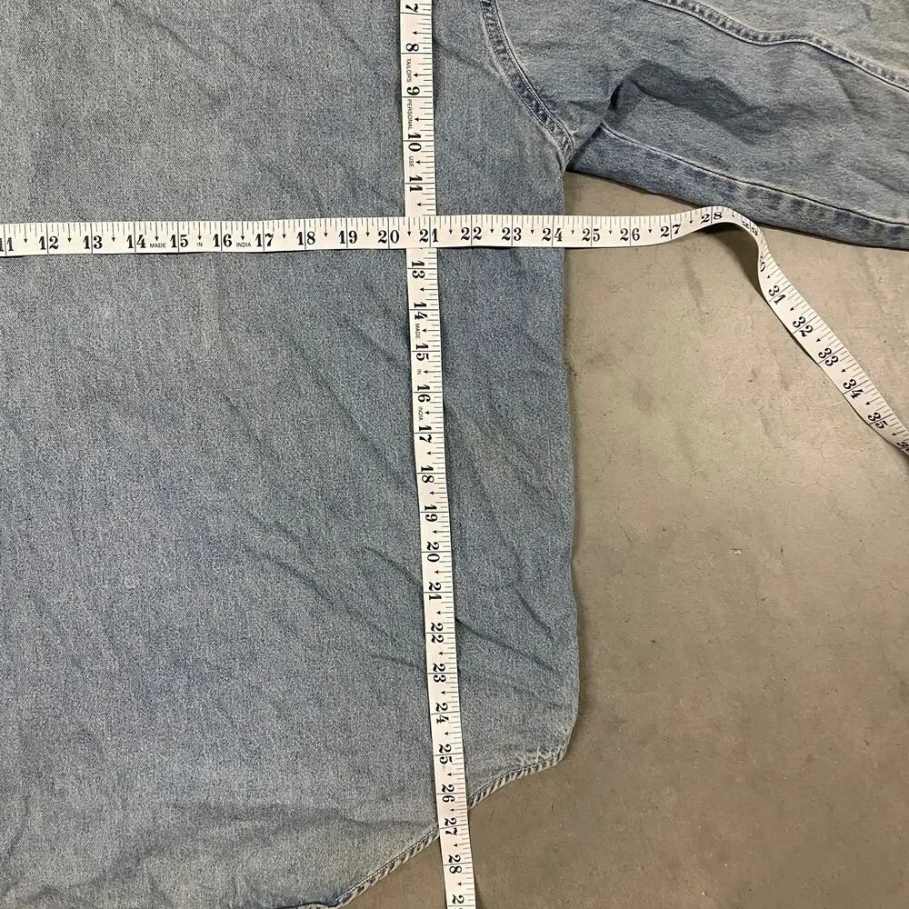 90s distressed Levi’s denim western shirt